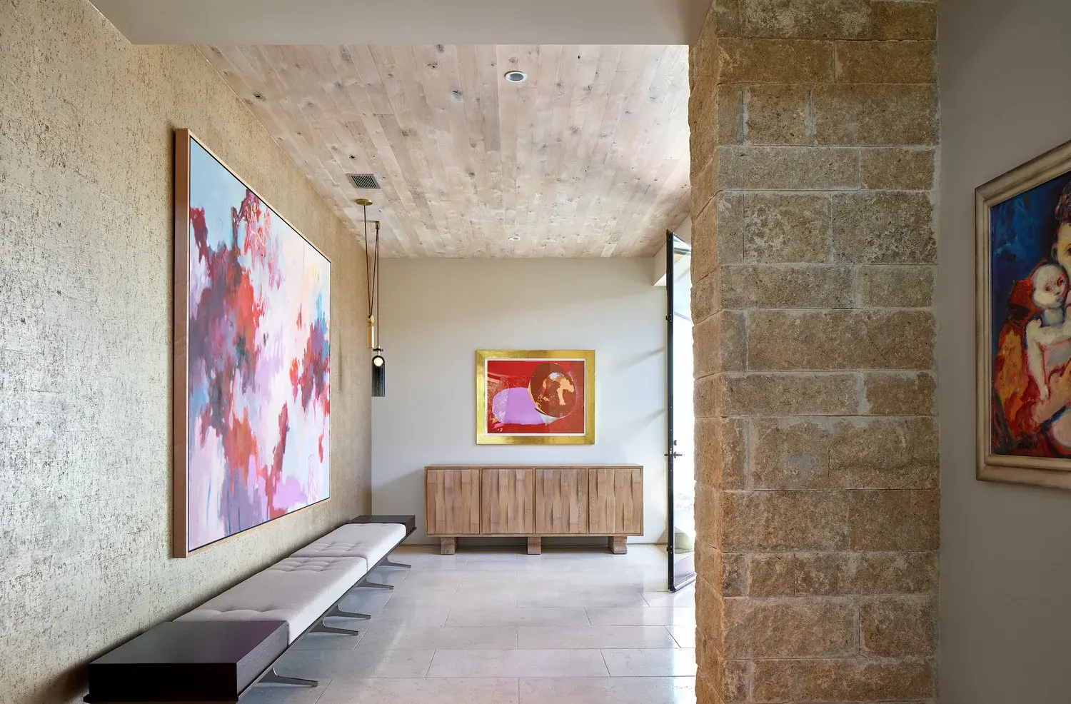Inside the studio — a considered, material-rich interior